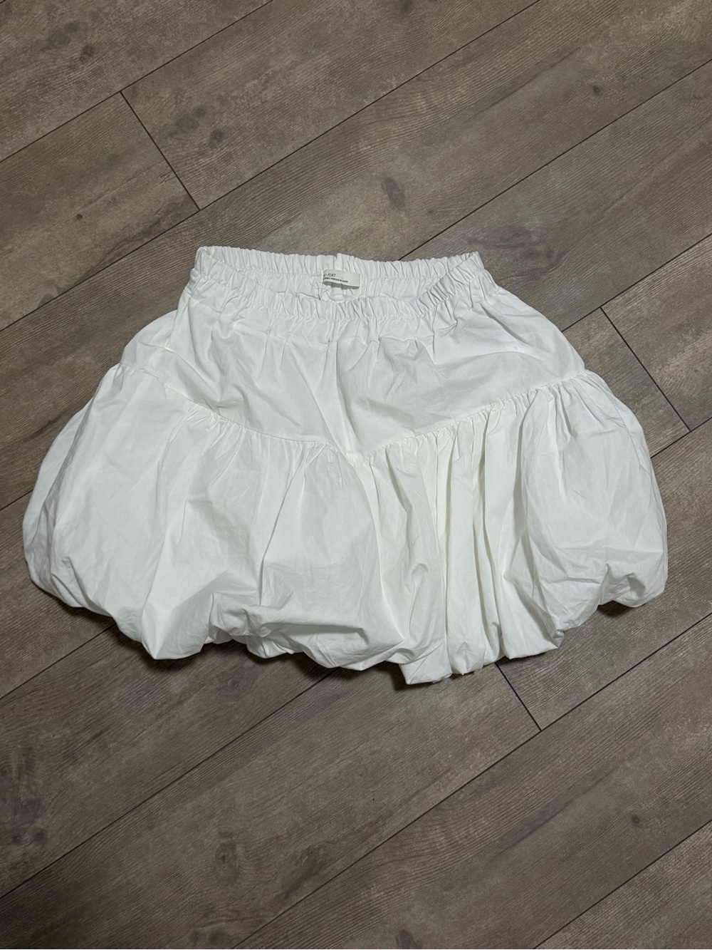 OAK + FORT White Bubble Mini Skirt